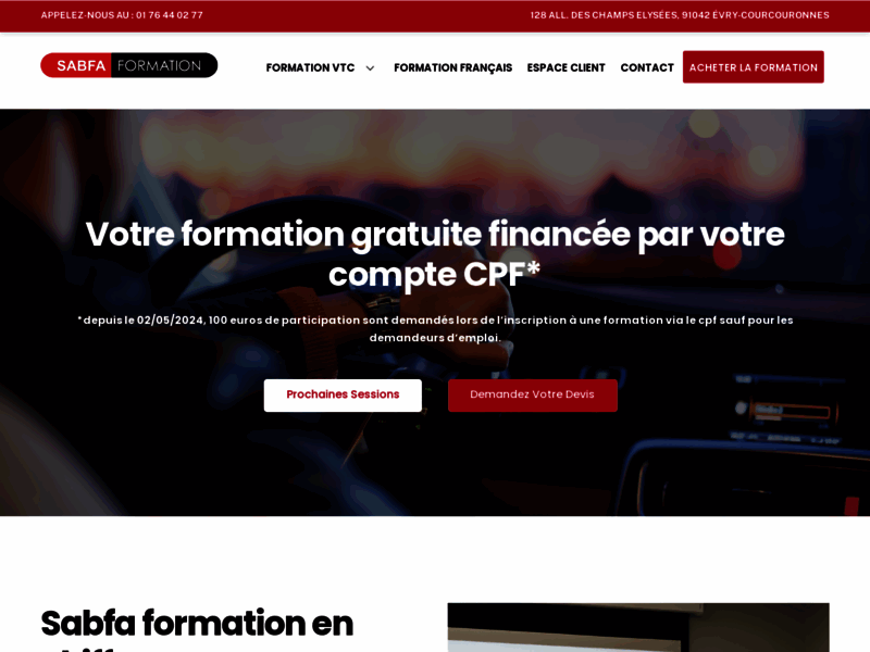 › Voir plus d'informations : Sabfa Formation
