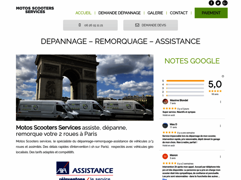 › Voir plus d'informations : Motos Scooters Services