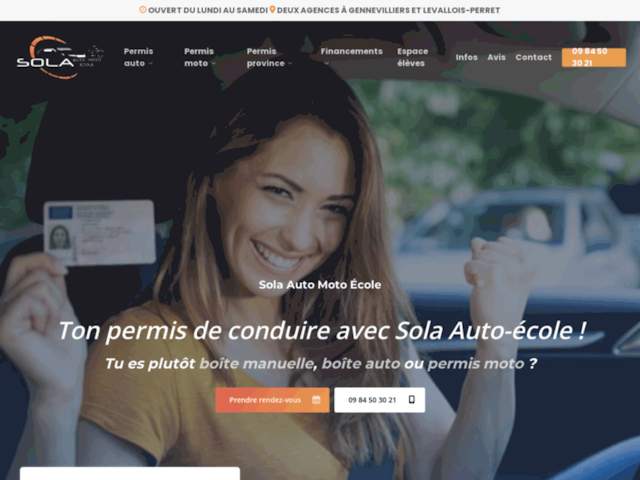 › Voir plus d'informations : Sola Auto Moto Ecole - Cpf Chèque Permis Idf -