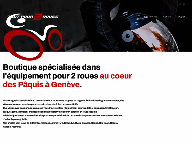 › Voir plus d'informations : Tout pour 2 roues