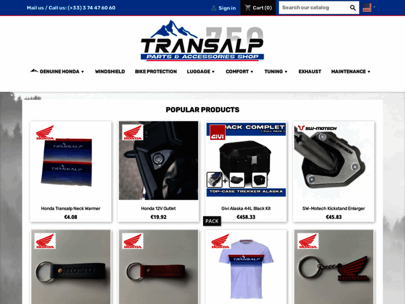 › Voir plus d'informations : Transalp 750 Shop