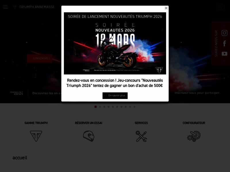 › Voir plus d'informations : Triumph Annemasse