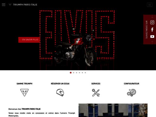 › Voir plus d'informations : TRIUMPH PARIS ITALIE