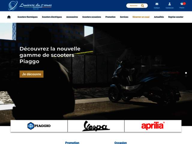 › Voir plus d'informations : L'univers du 2 Roues - Piaggio, Vespa, Aprilia - Scooters thermiques et électriques 2 roues et 3 roues