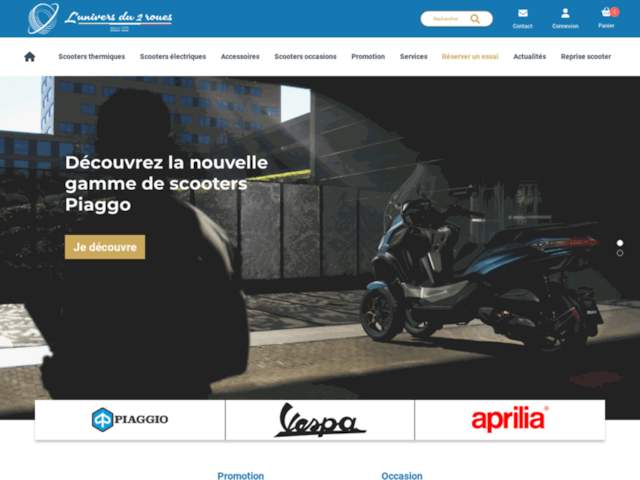 L'univers du 2 Roues - Piaggio, Vespa, Aprilia - Scooters thermiques et électriques 2 roues et 3 roues