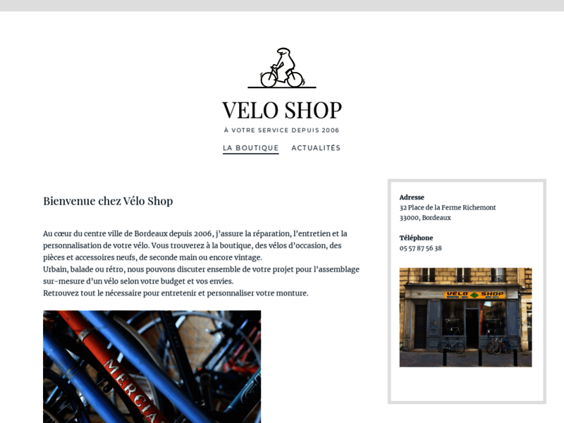 › Voir plus d'informations : Vélo Shop