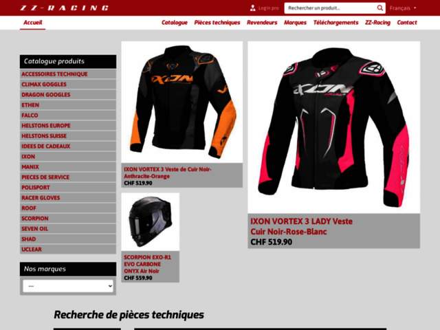 › Voir plus d'informations : ZZ-Racing, équipements & accessoires motos