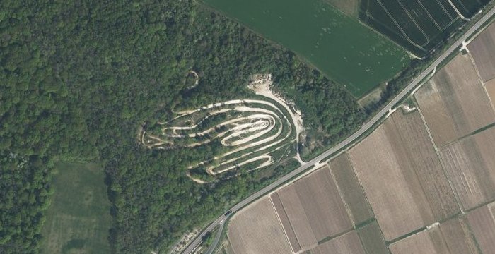 Vue aérienne Terrain Moto-Cross de Barbonne Fayel