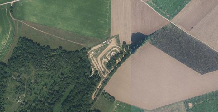 Vue aérienne Terrain Moto-Cross de Bonneuil en Valois