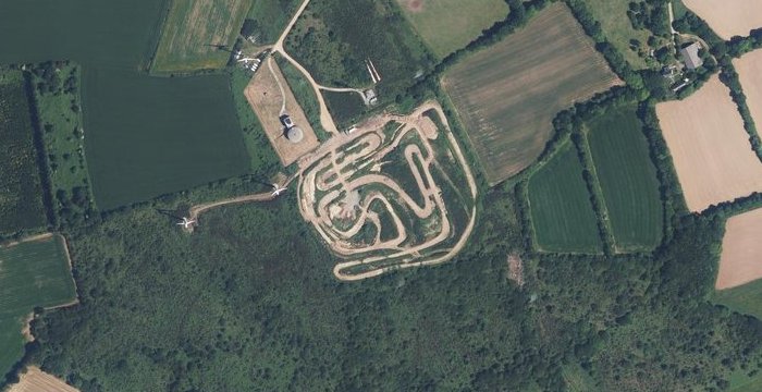 Vue aérienne Terrain Moto-Cross de Dinéault