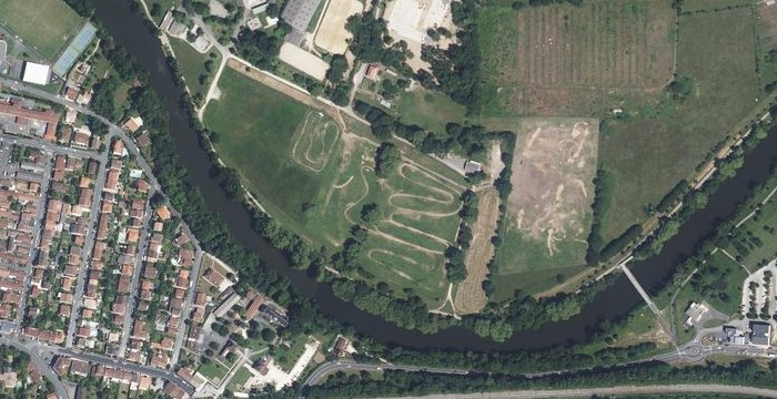 Vue aérienne Terrain Moto-Cross de Franck Grandou à Trelissac