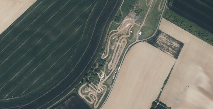 Vue aérienne Terrain Moto-Cross de Gouy en Artois