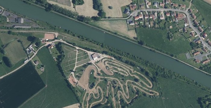 Vue aérienne Terrain Moto-Cross de Isbergues