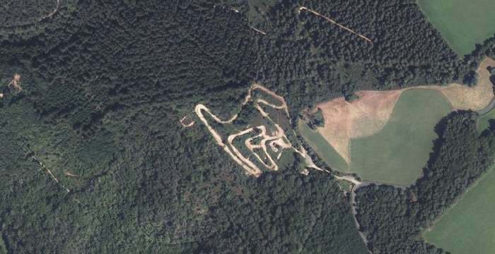 Vue aérienne Terrain Moto-Cross de La Grafouillère, Ménoire