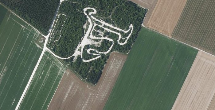 Vue aérienne Terrain Moto-Cross de Marigny le Châtel