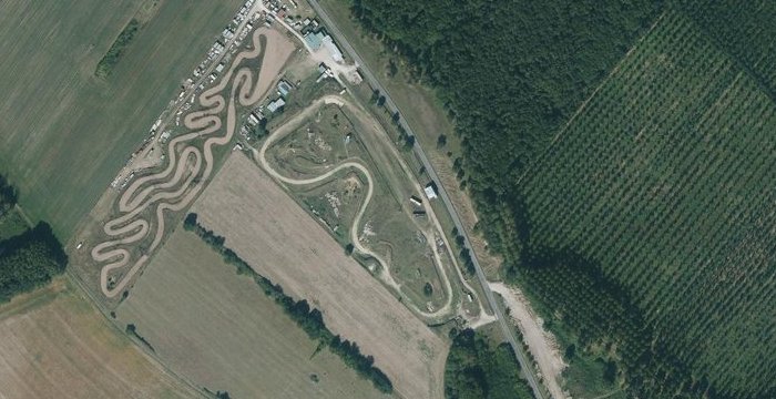 Vue aérienne Terrain Moto-Cross de Pontailler Sur Saone