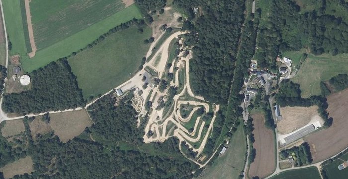 Vue aérienne Terrain Moto-Cross de Poublay à Bignan