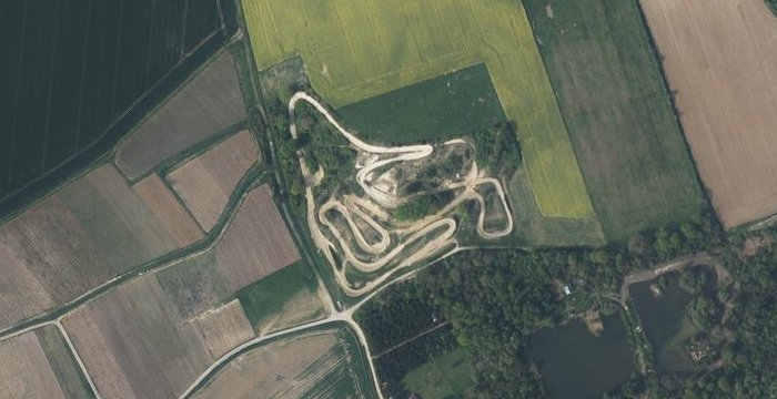 Vue aérienne Terrain Moto-Cross de Savigny sur Ardres